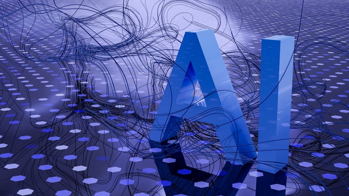 Abstract visualization representing artificial intelligence and digital technology